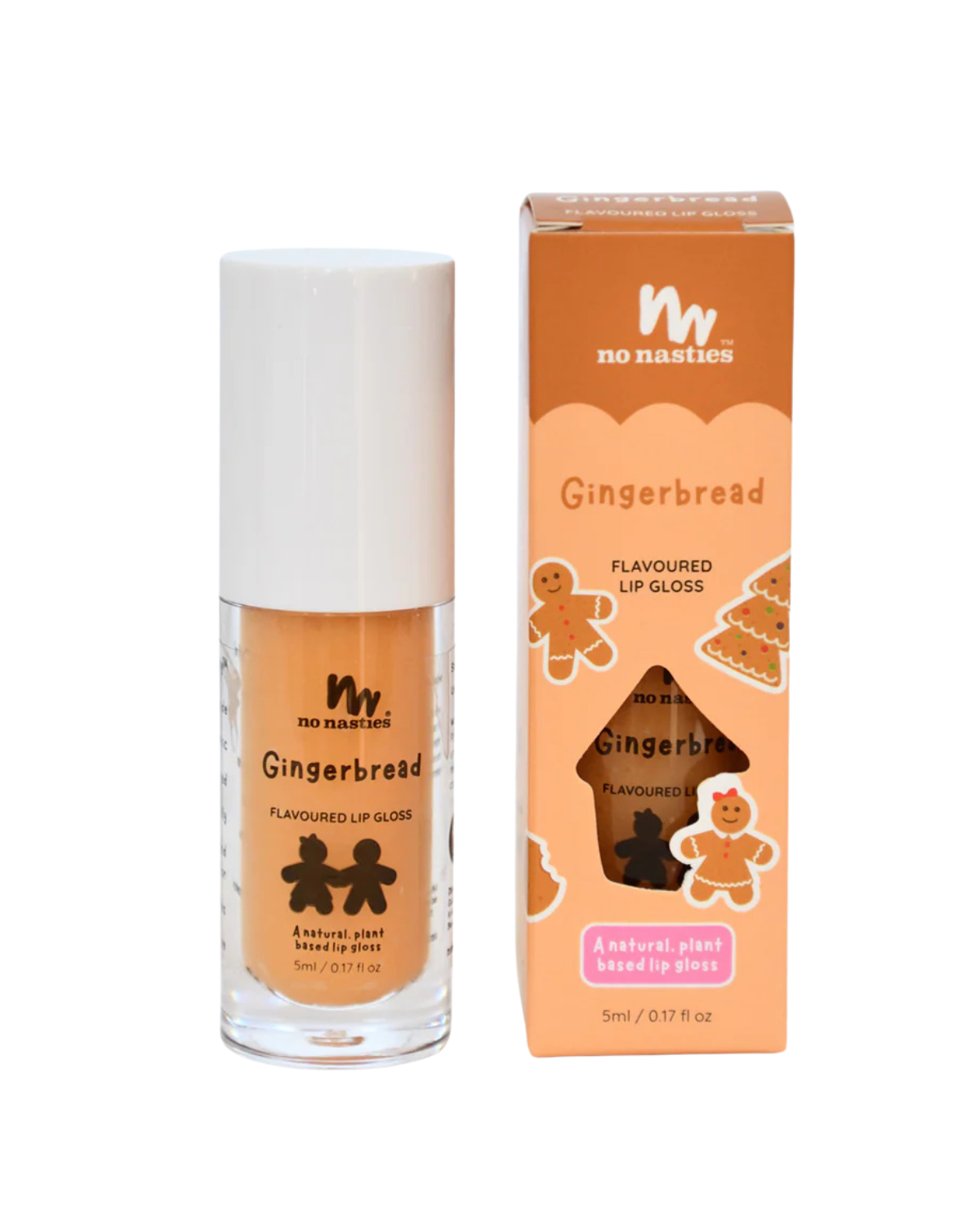 Natural Kids Lip Gloss Wands - Gingerbread by No Nasties 