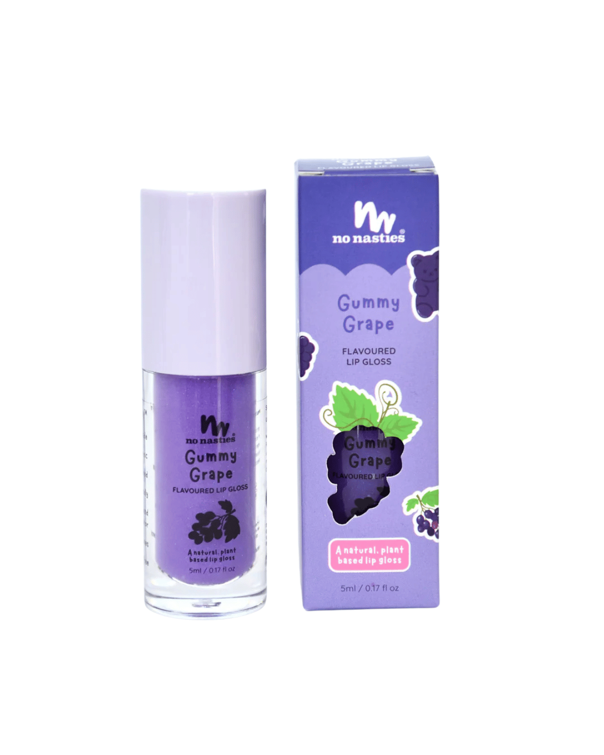 Natural Kids Lip Gloss Wands - Gummy Grape by No Nasties 🍇