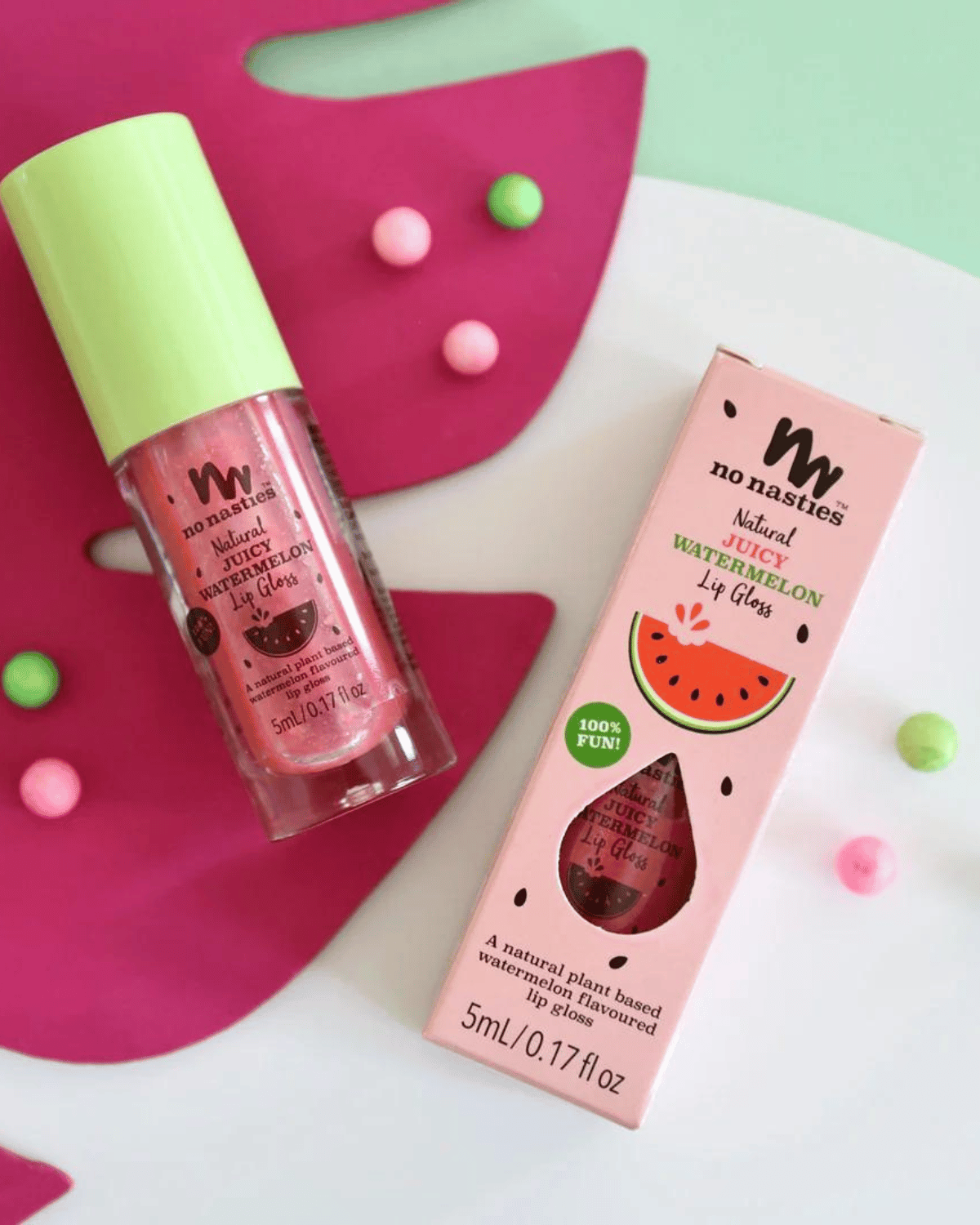 Natural Kids Lip Gloss Wands - Juicy Watermelon by No Nasties 🍉