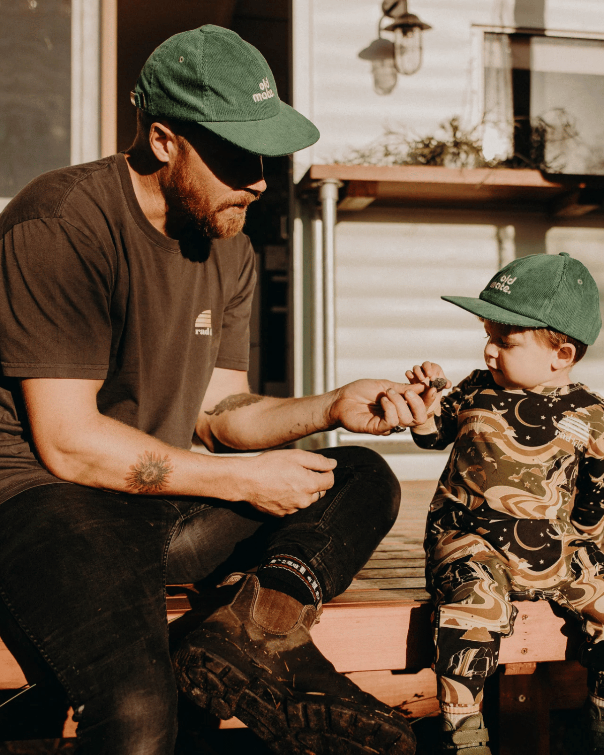 Banabae Old Mate Kids Cord Cap - Moss Green