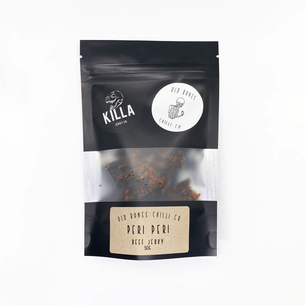 Peri Peri Beef Jerky by Old Bones Chilli Co &amp; Killa Jerky Co