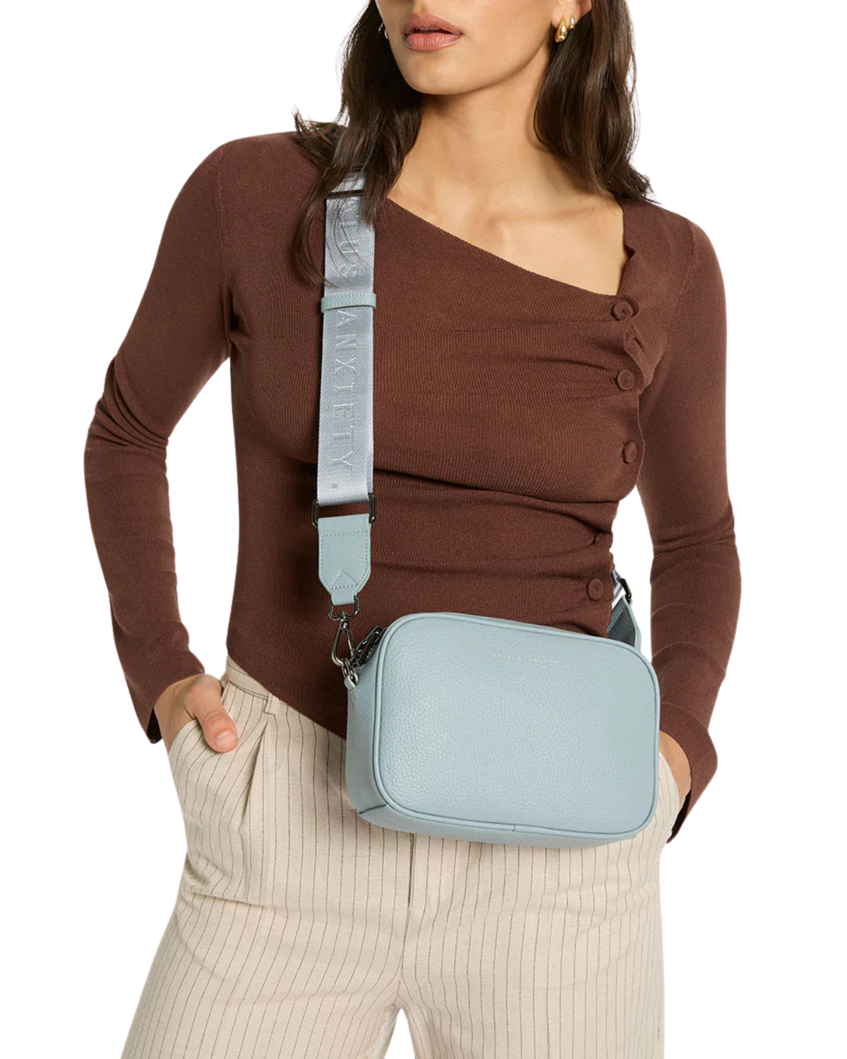 Status Anxiety Plunder Bag With Webbed Strap - Powder Blue