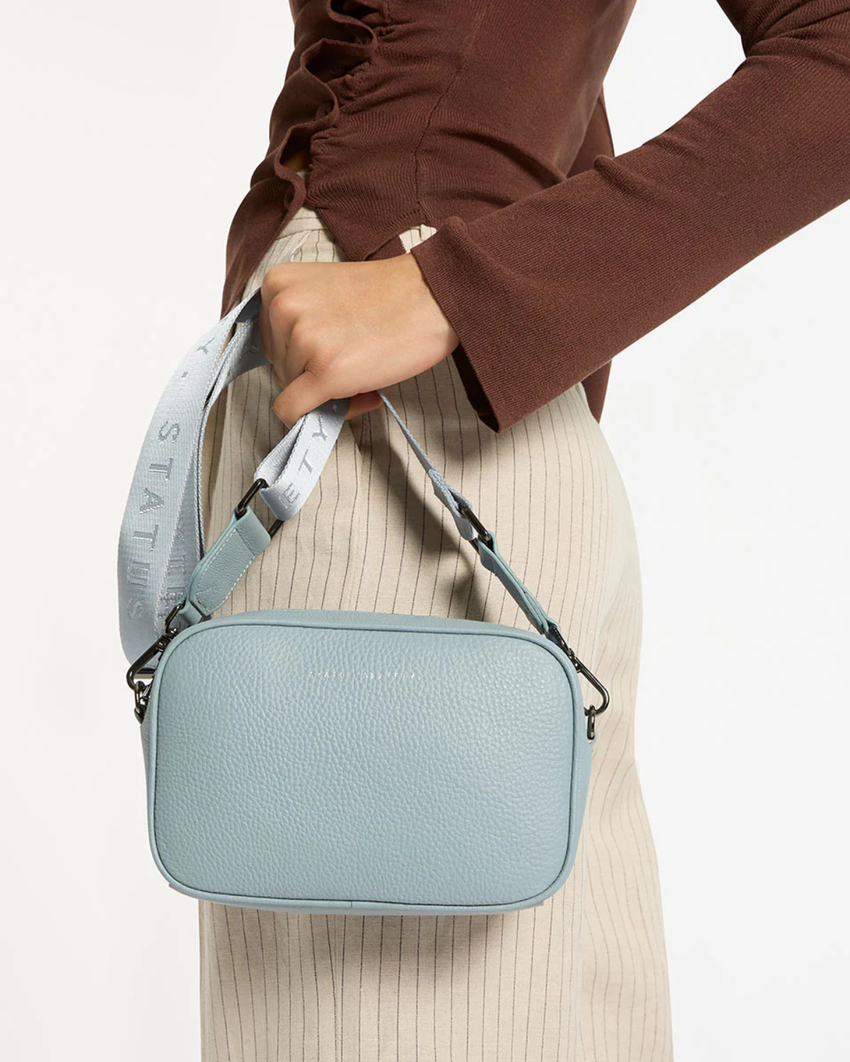 Status Anxiety Plunder Bag With Webbed Strap - Powder Blue