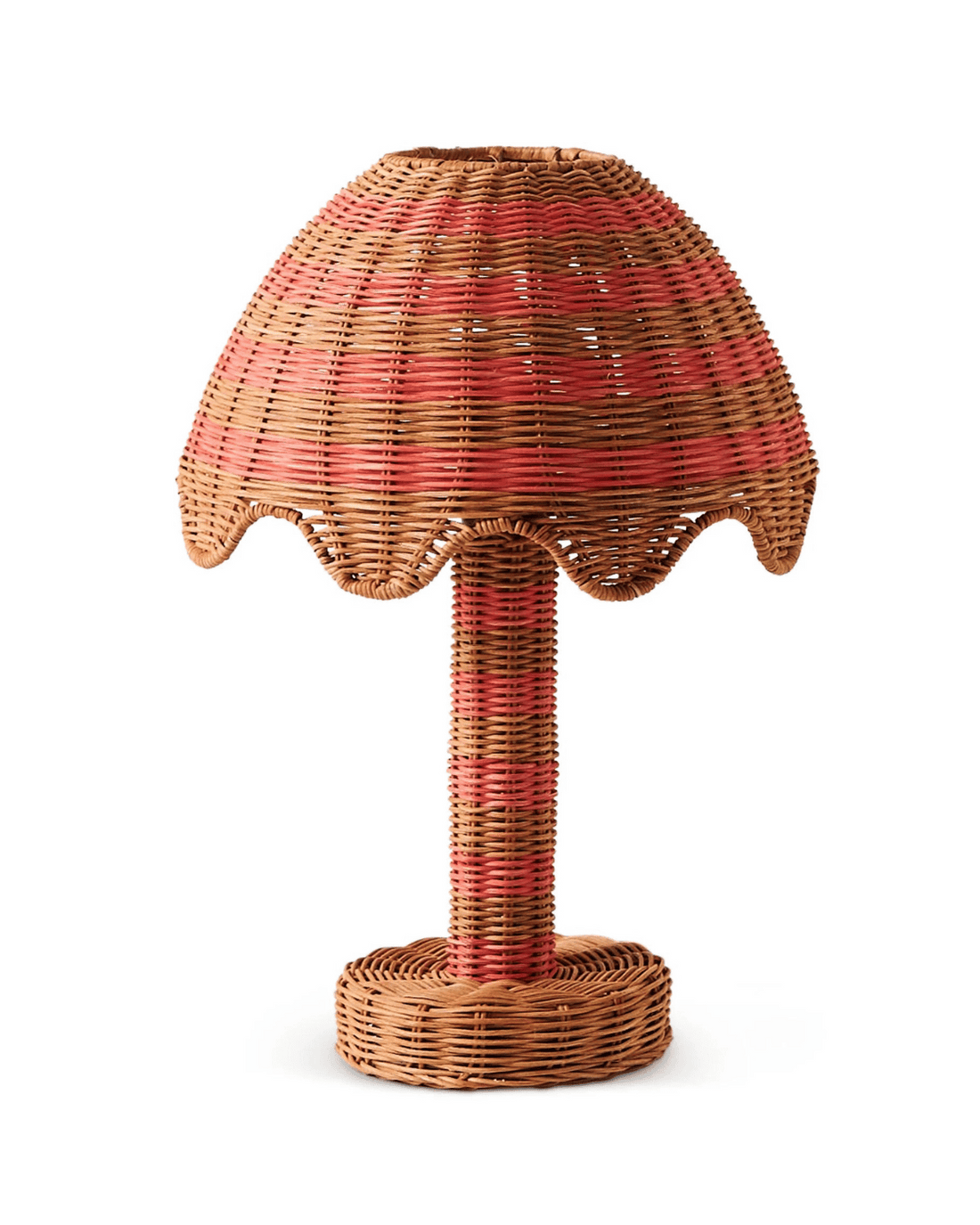 Portofino Stripe Rattan Lamp by Kip&amp;Co