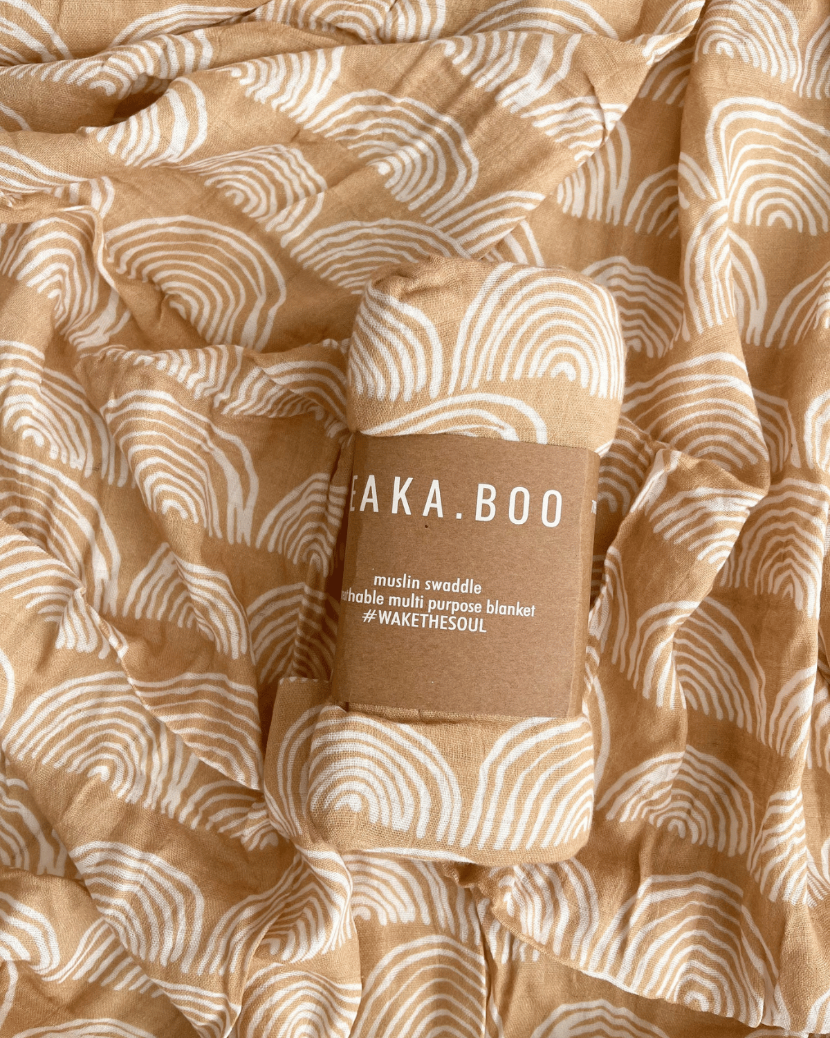 Seaka Boo Toffee Rainbow Bamboo/Cotton Baby Wrap 🤎