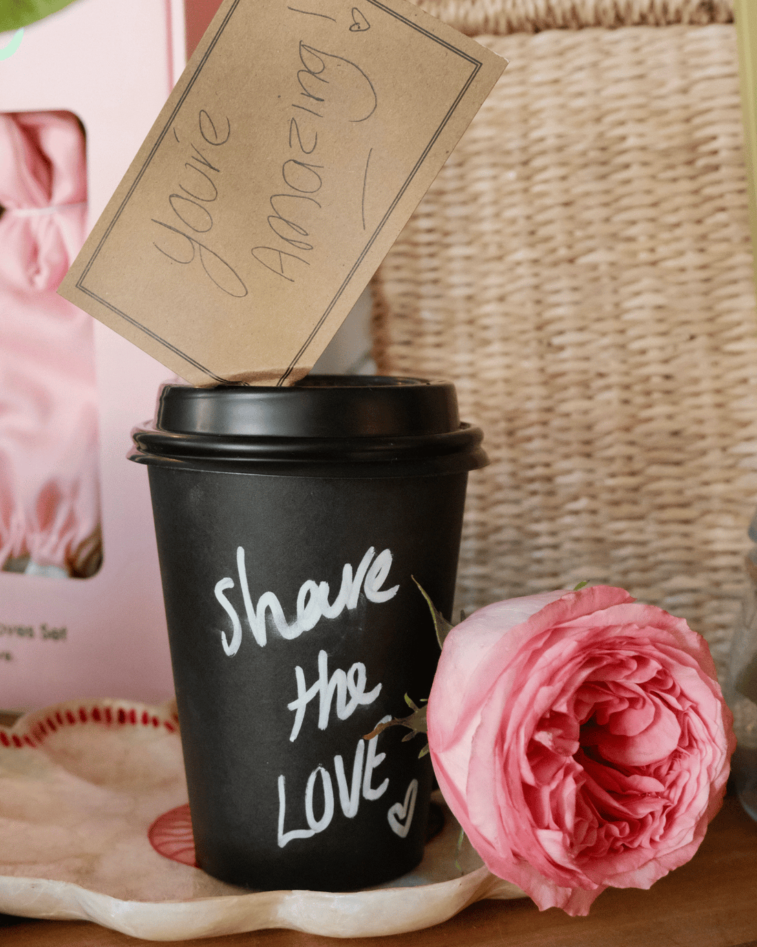 Share the Love - Pay it Forward $10 Coffee + Rose Bundle