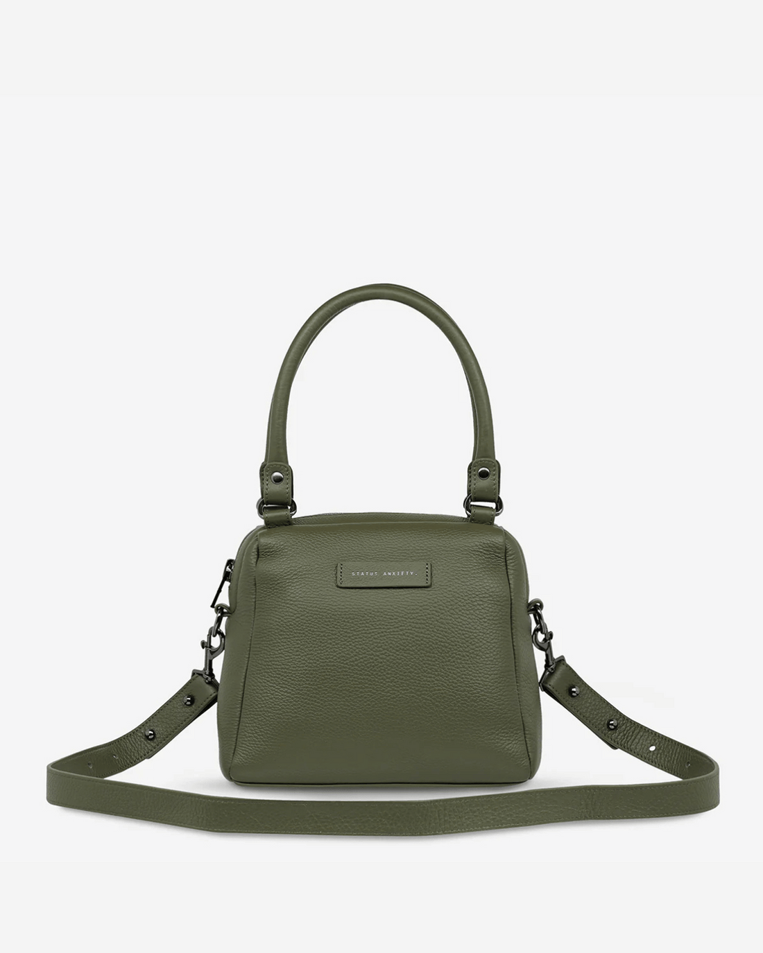 Status Anxiety Last Mountains Leather Handbag - Khaki