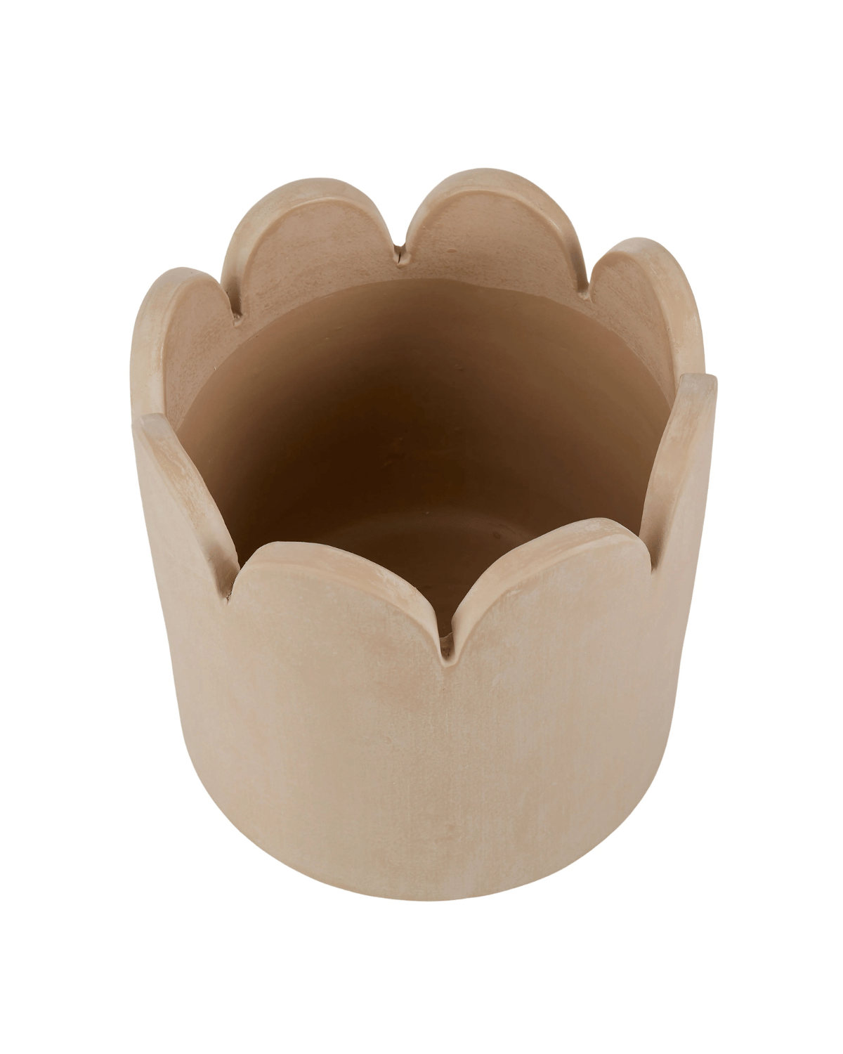 Stone Wash Terracotta Scalloped Planter