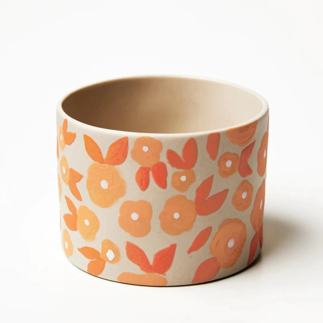 Sunbeams Planter - Pink / Red by Jones &amp; Co - Mini Handmade Ceramic Planter