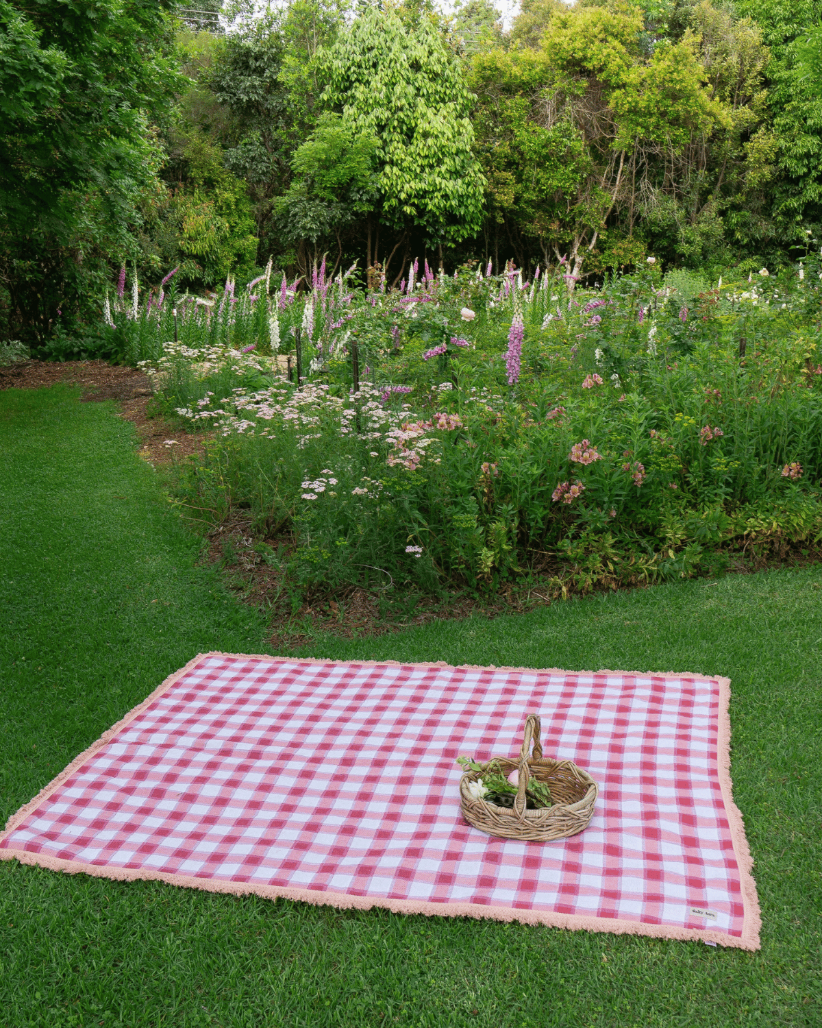 The Red Gingham Rug by Salty Aura 