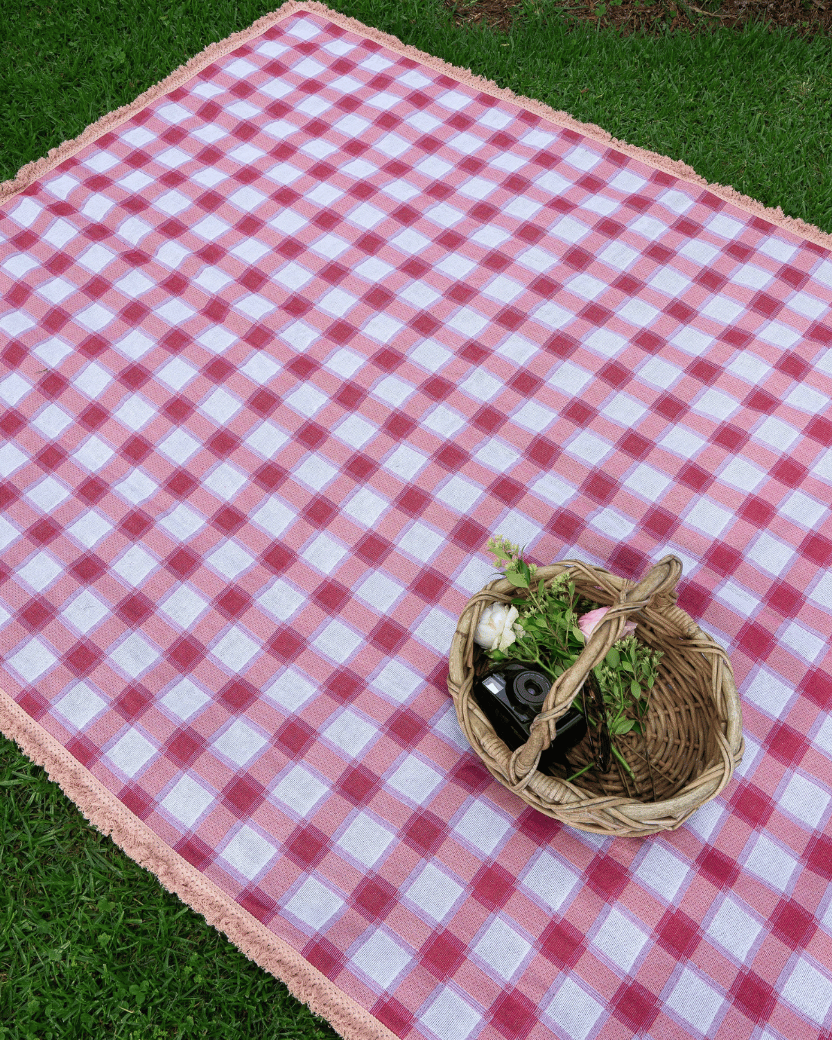 The Red Gingham Picnic Rug by Salty Aura 