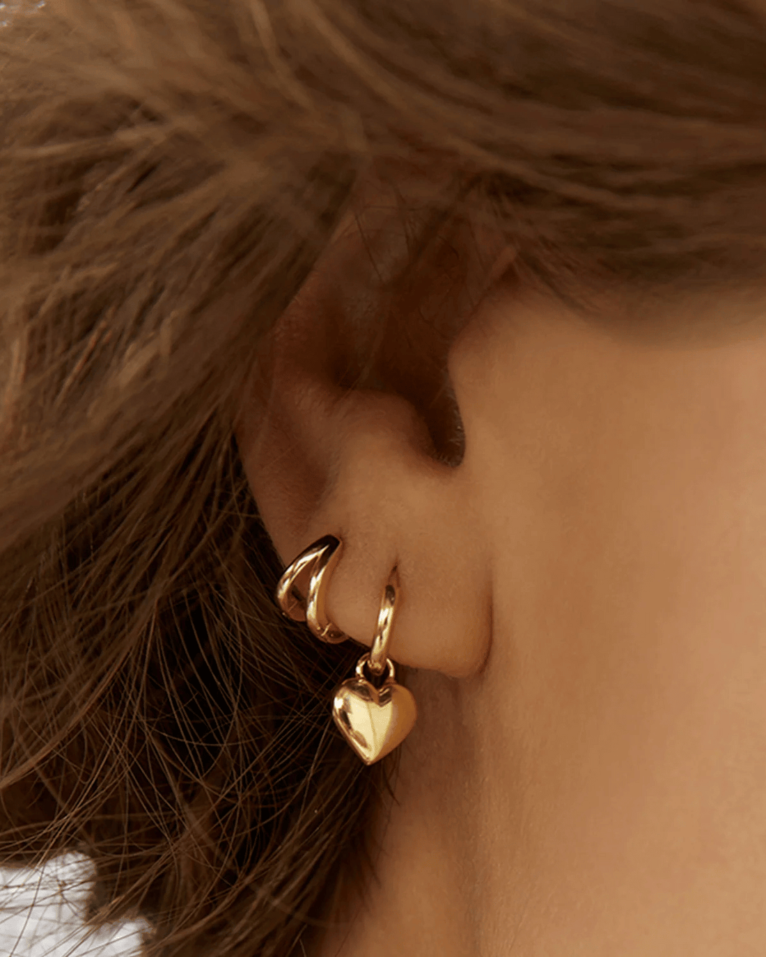 Treasure Heart Gold Earrings by Arms of Eve