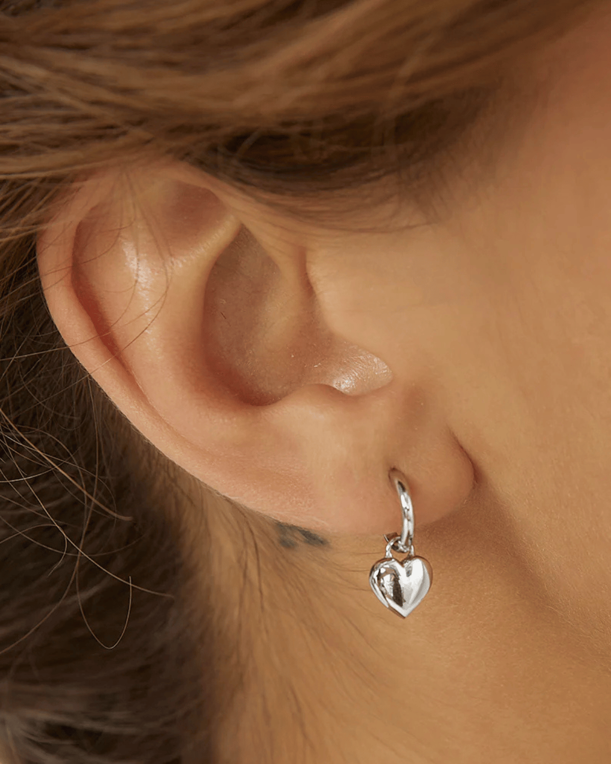 Treasure Heart Silver Earrings by Arms of Eve