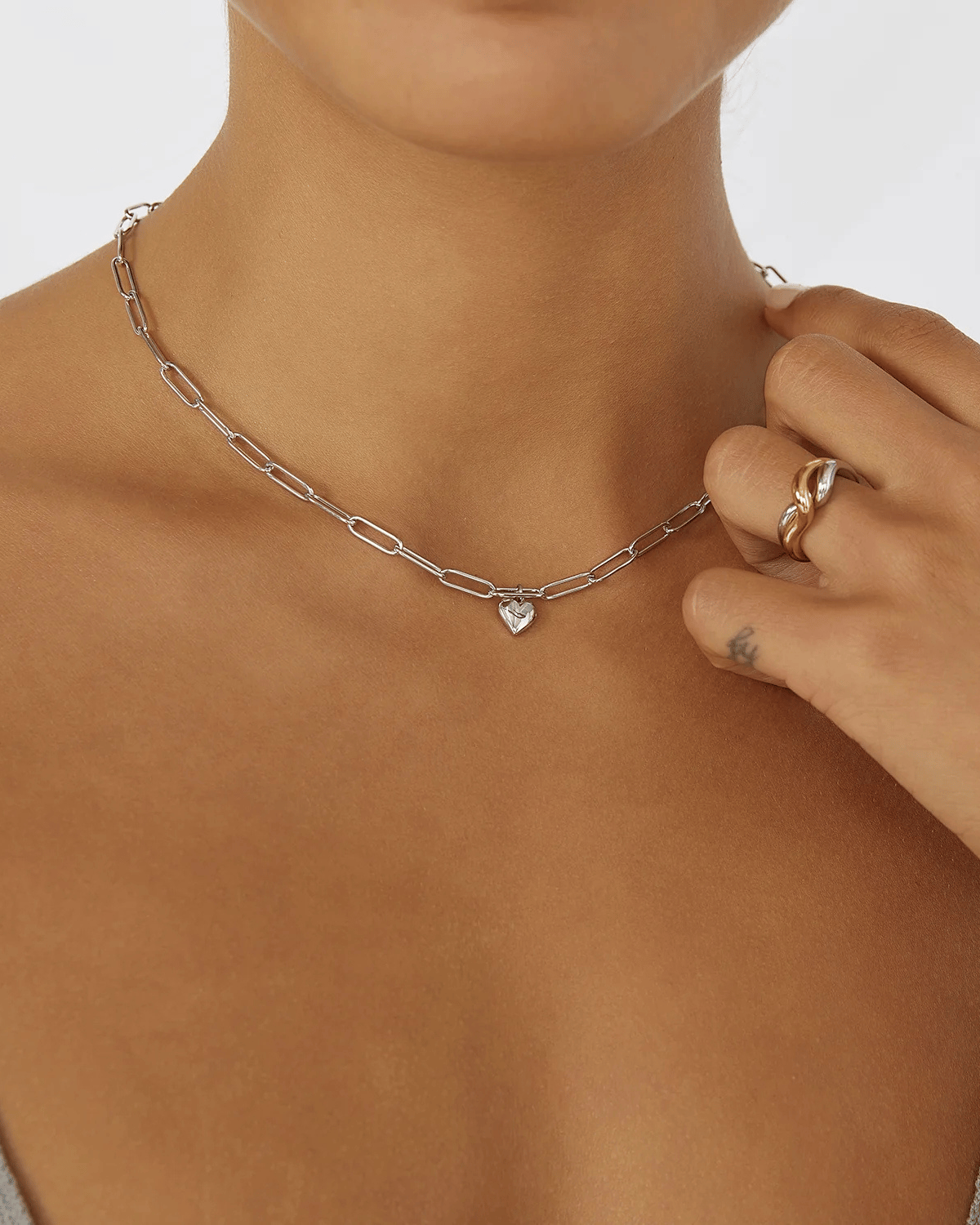 Treasure Heart Silver Necklace by Arms of Eve