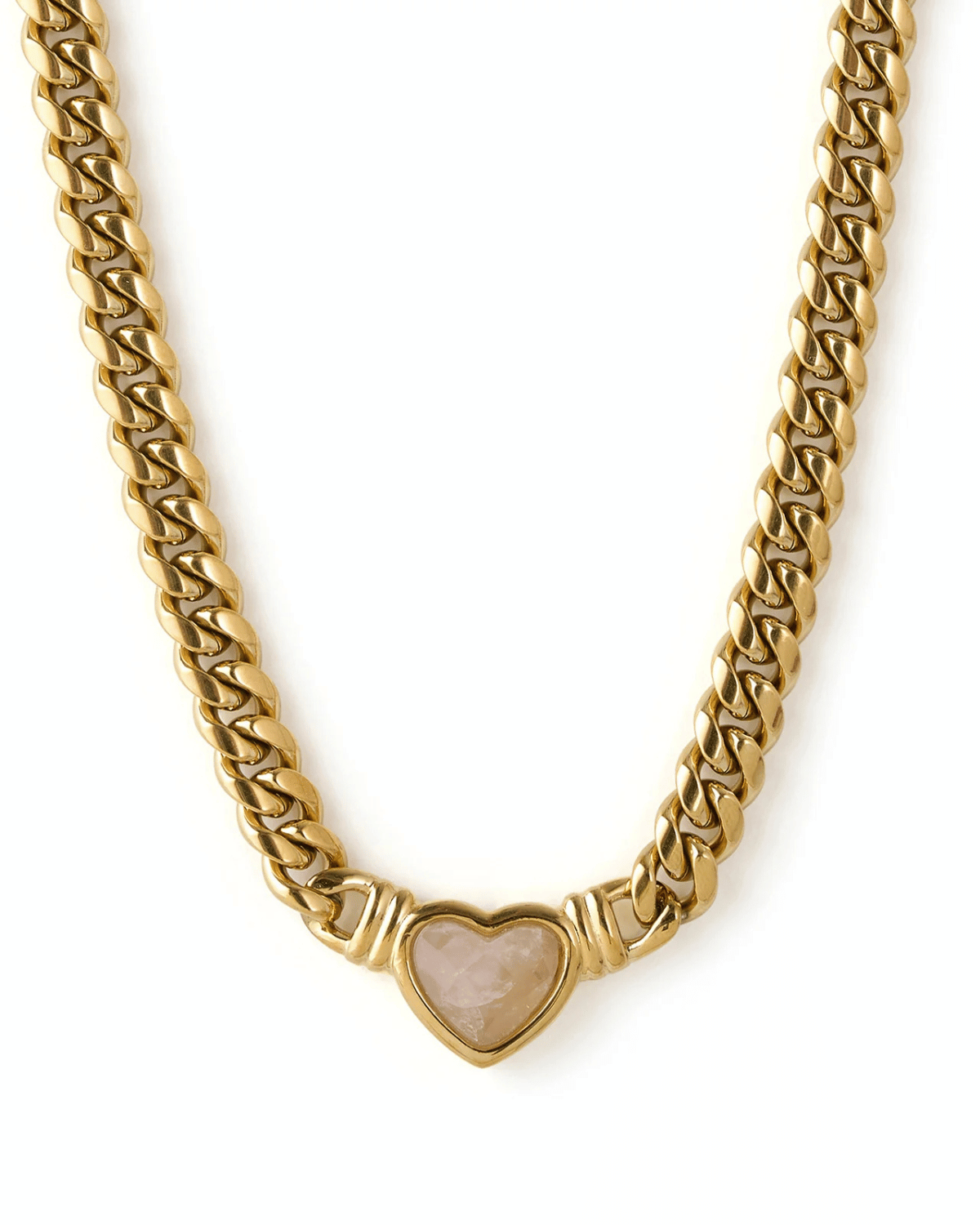 Valentine Necklace - Rose Quartz / Gold by Arms of Eve 