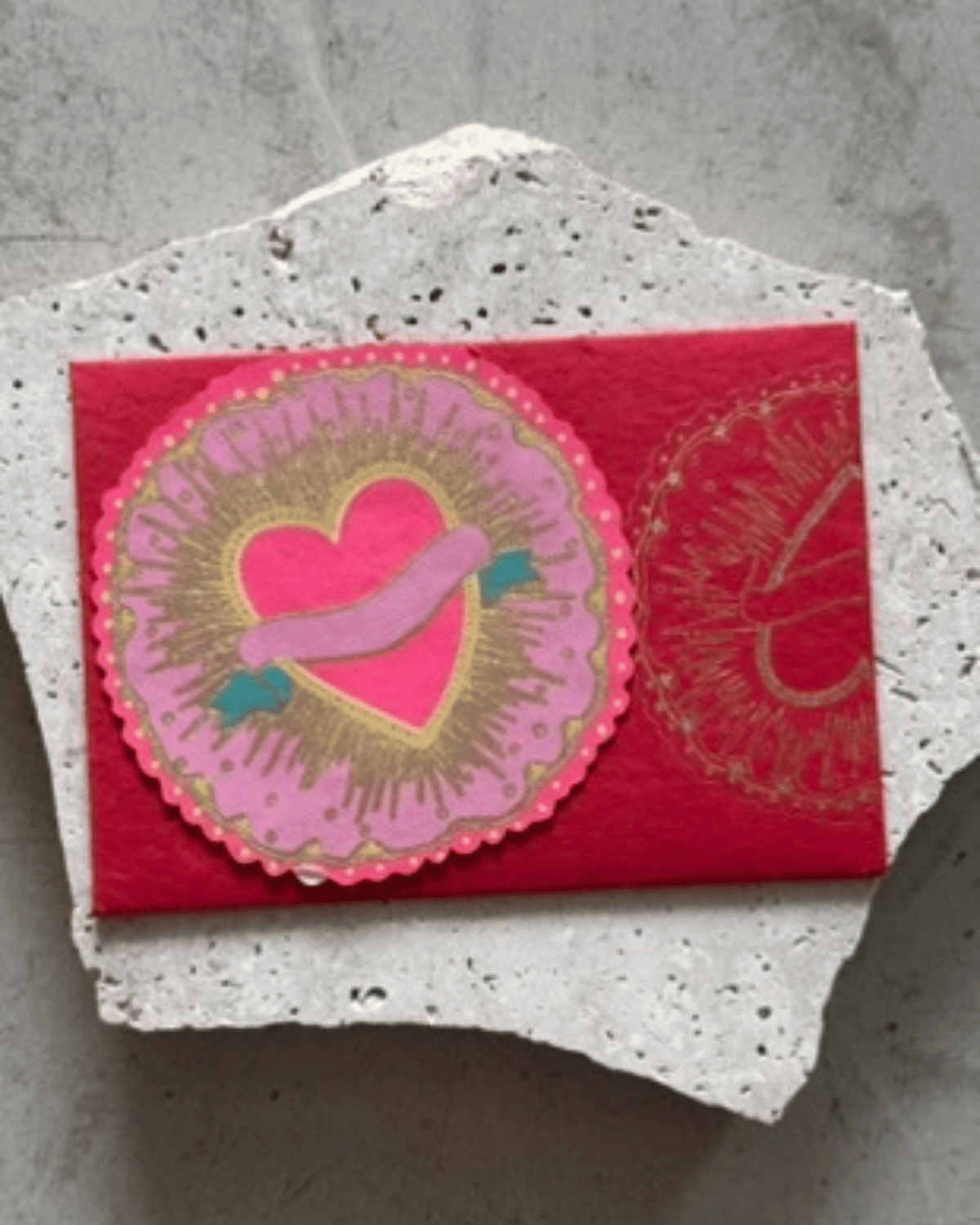 Valentines Day - Love Heart Notelet Card