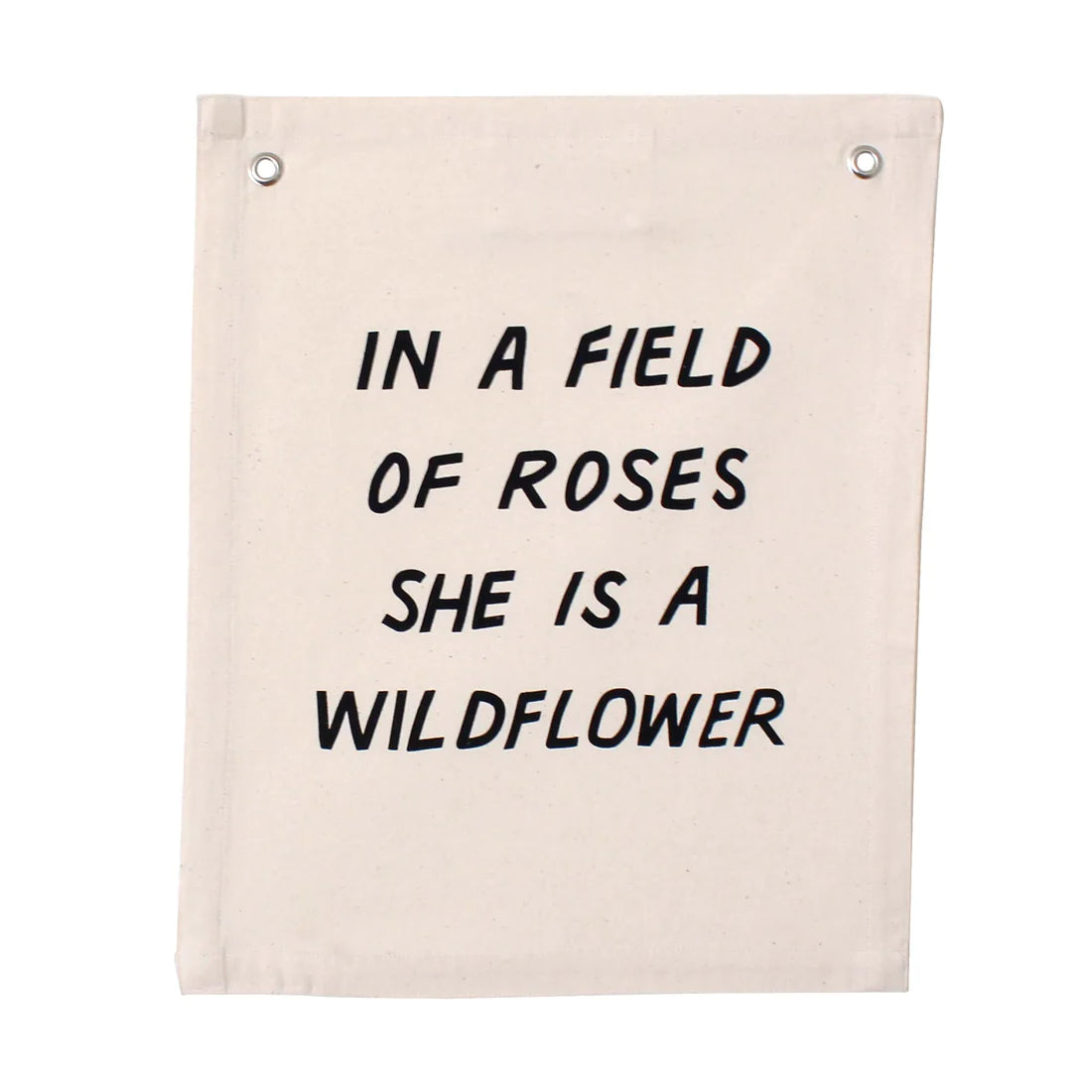 Wildflower Quote Banner - Natural for nursery bedroom by imani collective