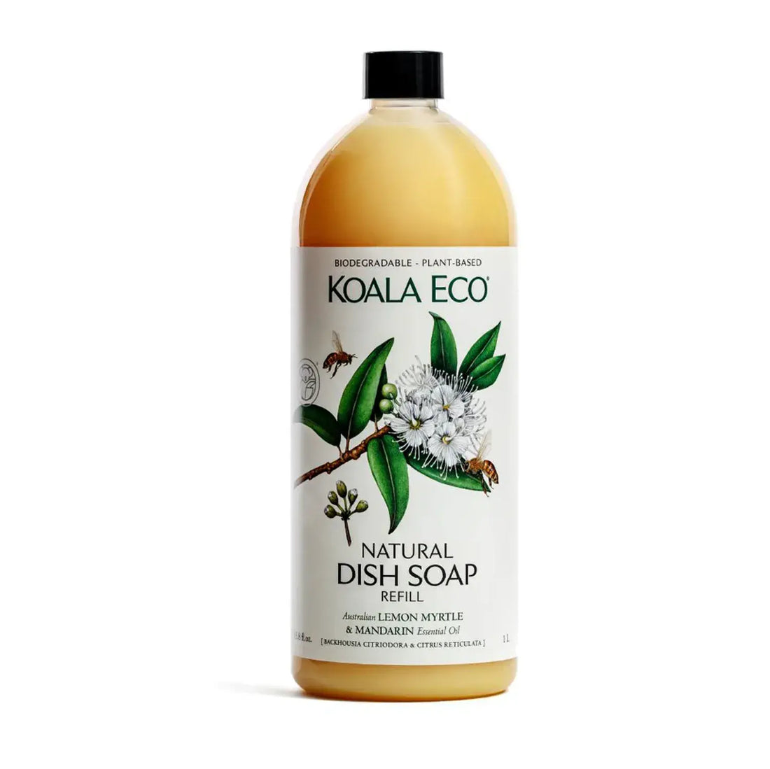 Natural Dish Soap by Koala Eco - Lemon Myrtle &amp; Mandarin (1L Refill)