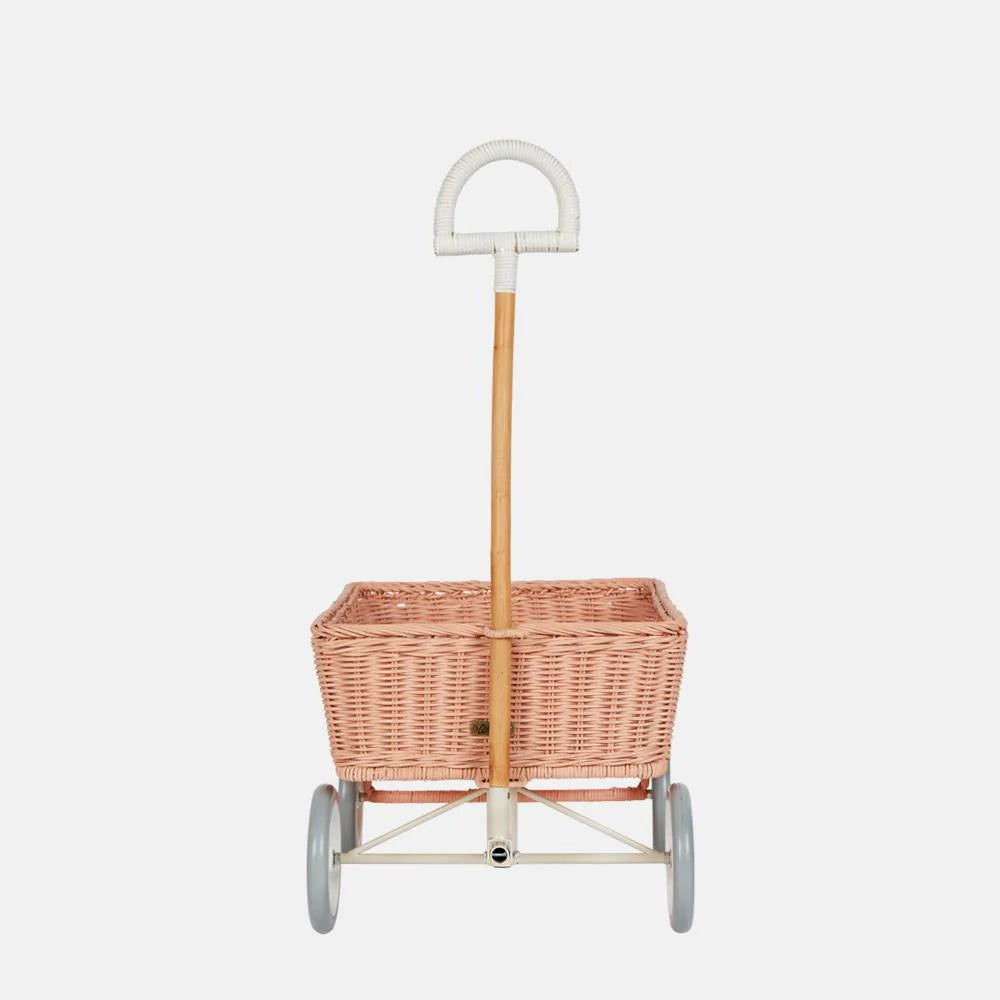 Rattan Wonder Wagon by Olli Ella in Rose 