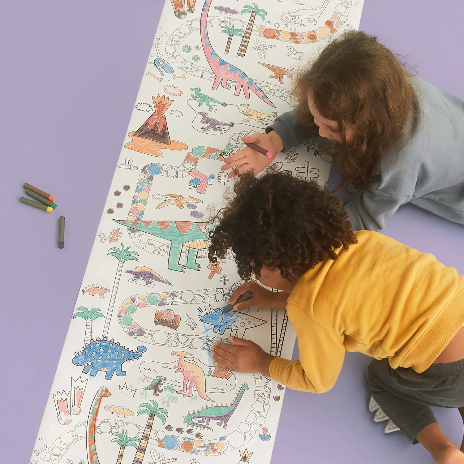 Playpa Paper - The Land Before Time by Olli Ella - Kids Colouring In Book