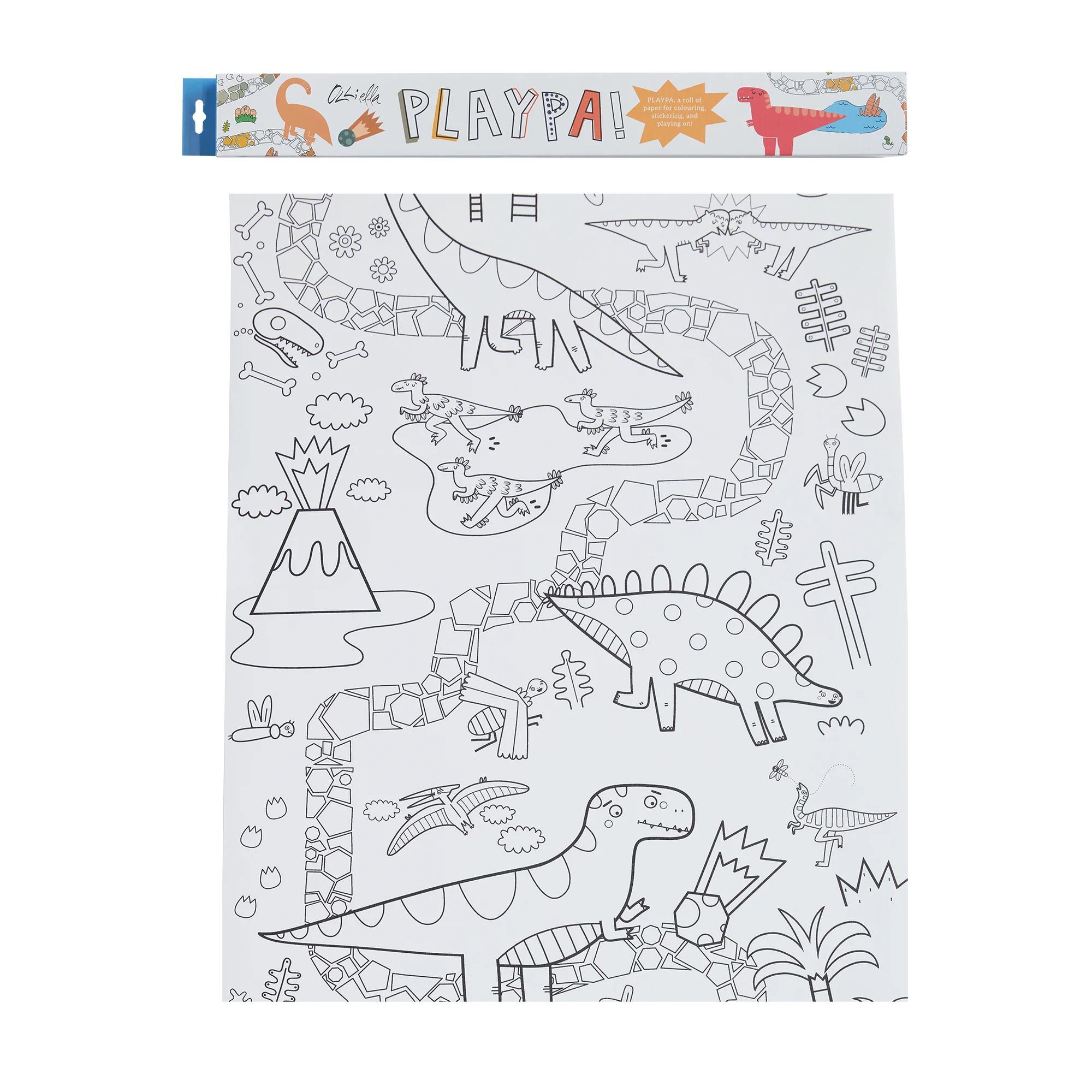 Playpa Paper - The Land Before Time by Olli Ella - Kids Colouring In Book